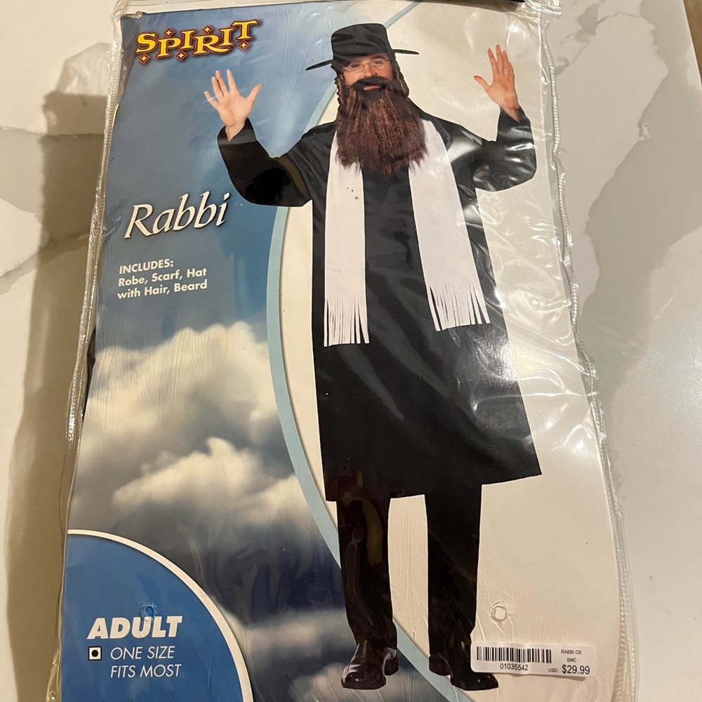 Adult rabbi costume new